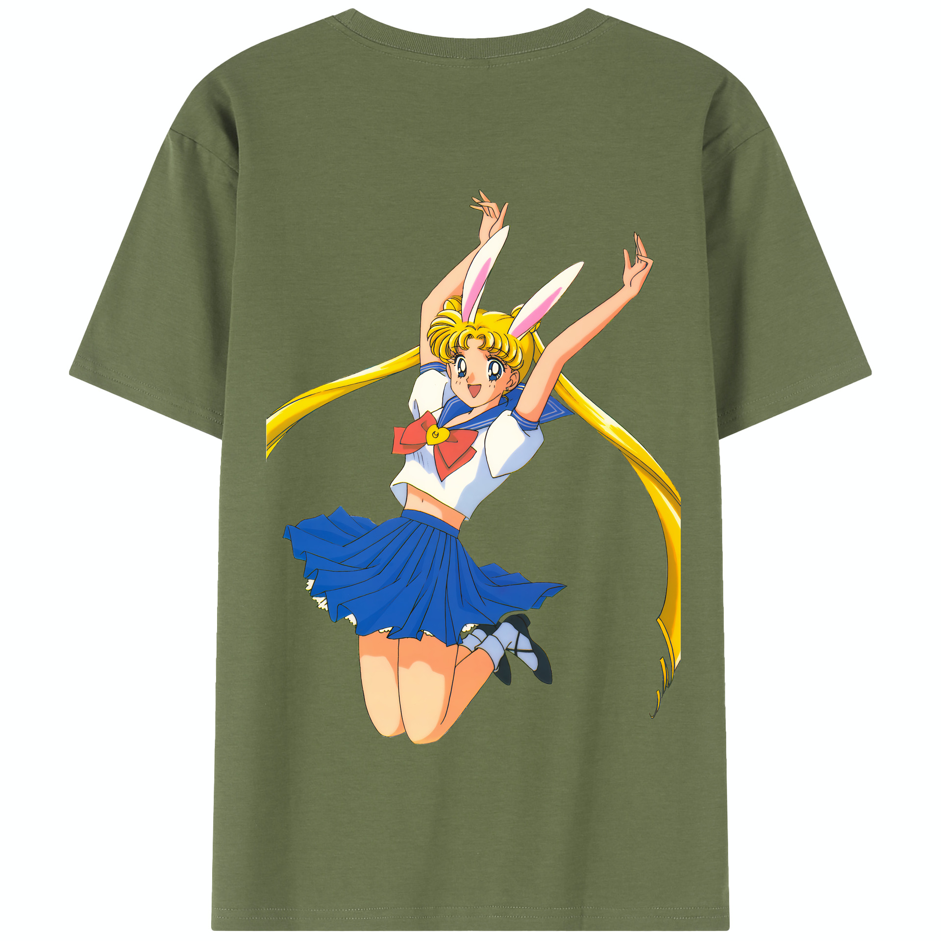 （画像用） 美少女戦士セーラームーン 愛野 美奈子 あいの みなこ Sailor Moon Aino Minako 綿100％半袖Tシャツ（背面プリント）